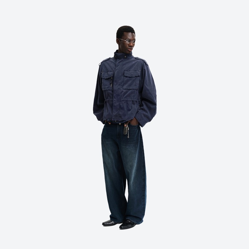 Drawstring Cargo Jacket